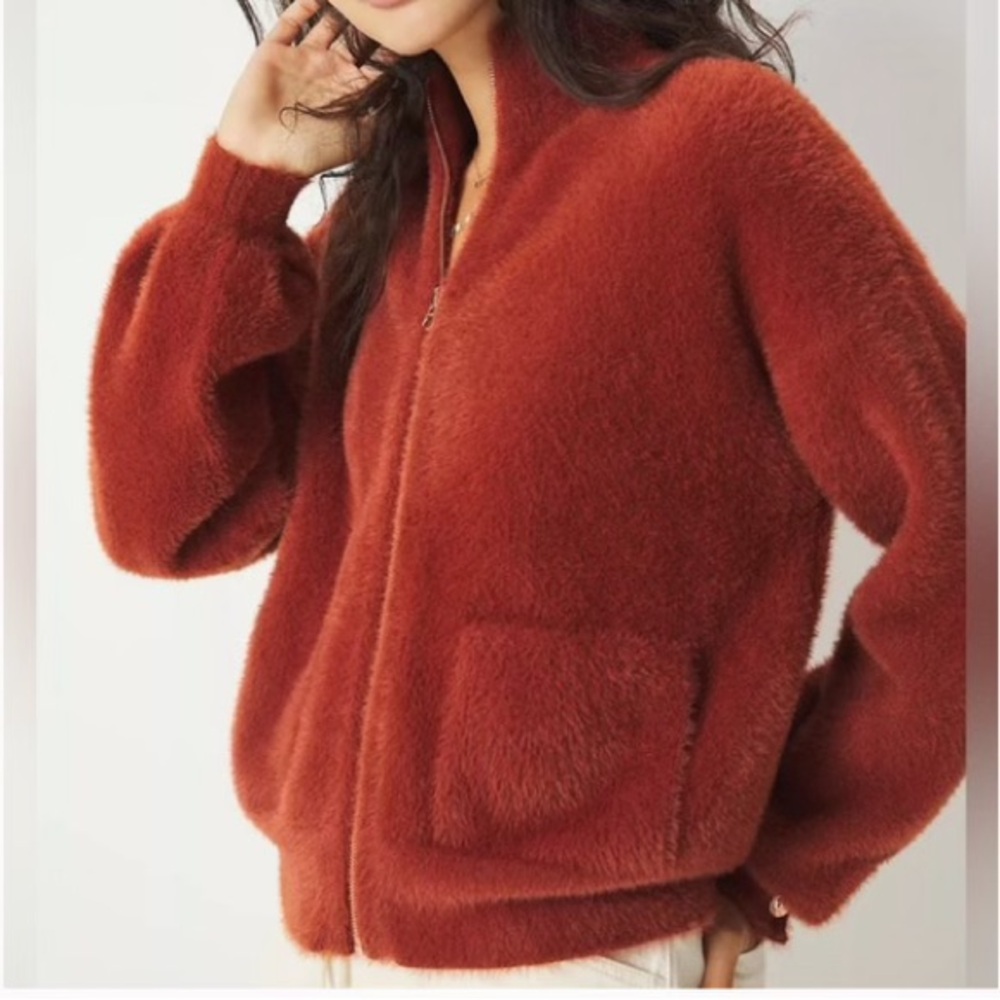 Maeve by Anthropologie Fuzzy Sweater – XS – Burnt Orange